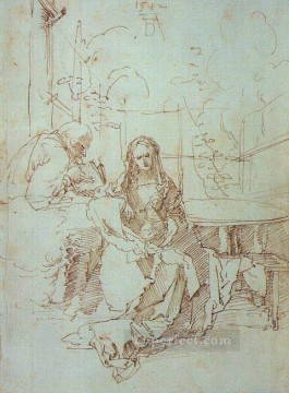  Albrecht Canvas - The Holy Family in a Trellis Nothern Renaissance Albrecht Durer